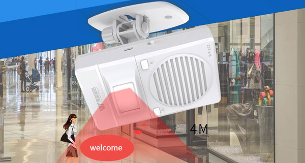 WiFi Motion Sensor Audio Player for Chain Store Welcome Doo