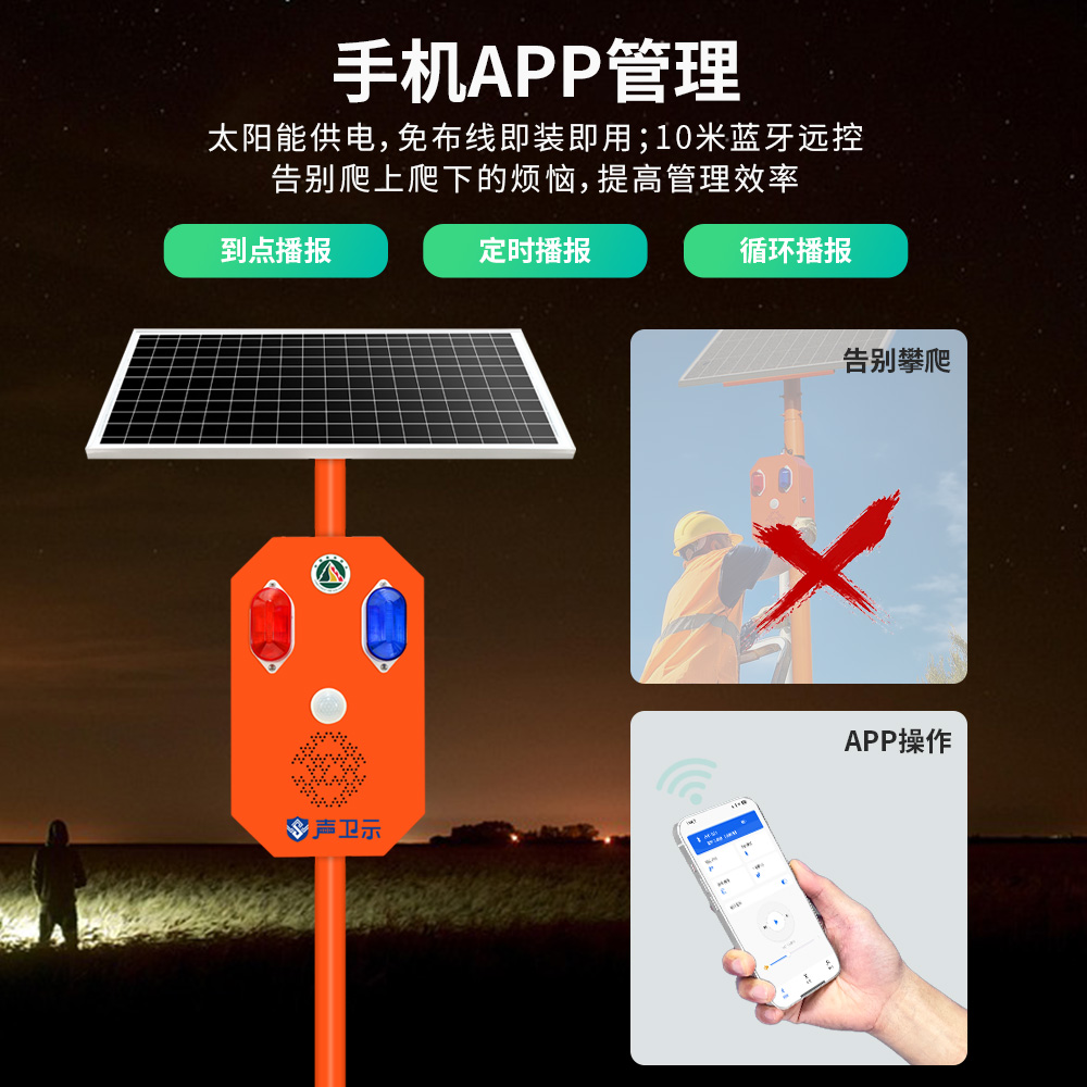 WT-WA33水庫安全太陽能語音提示器